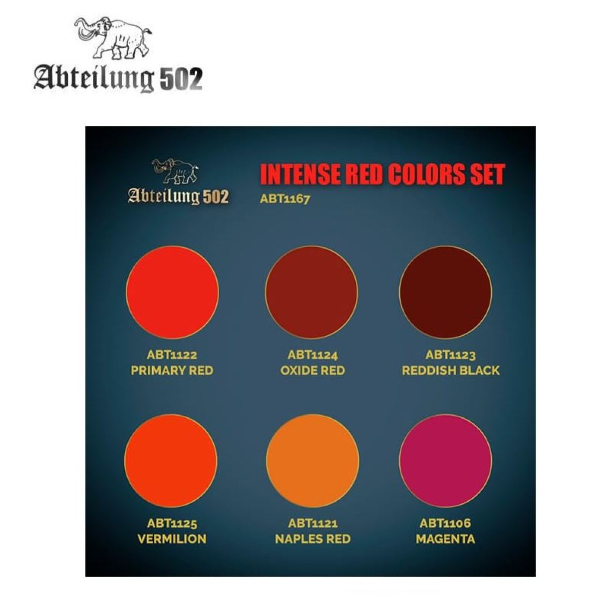 Abteilung 502 Dense Acrylic Color Tube Boxed Set Intense Red Colors